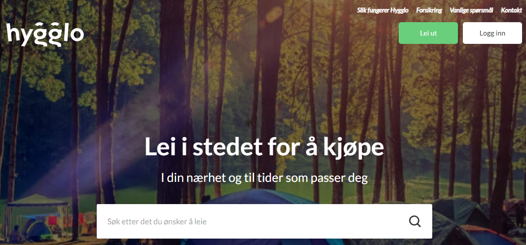 Leie ut tingene dine via hygglo. Tjene penger på ting du eier 1 Hygglo 1