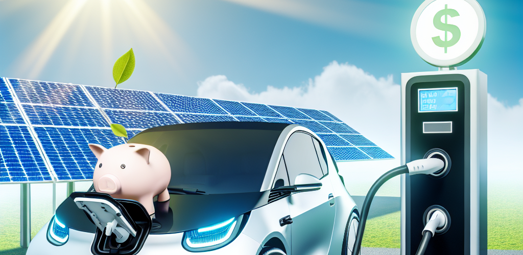 Tjene penger med "grid rewards"? 1 Electrical car saving money with charging when the sun is up