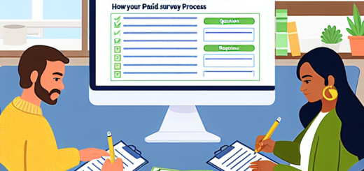 Illustration of a paid survey