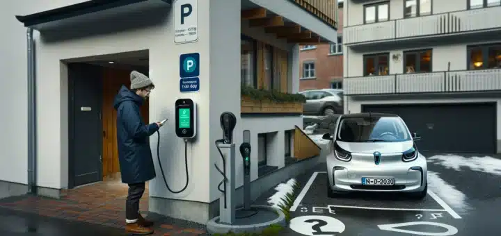 Homeowner rents oslo parking space with ev charger to arriving commuter