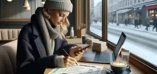 Mystery shopper in oslo cafe logging tasks with receipts and earnings checklist