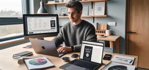 Norwegian entrepreneur preparing and selling an e book with vipps payment visible