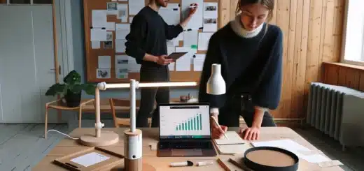 Two oslo founders plan a crowdfunding campaign with prototype laptop and whiteboard