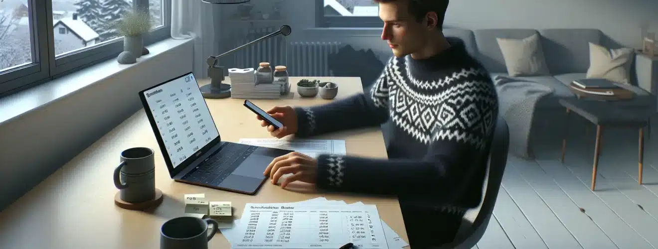 Young norwegian reviews subscriptions to save money on laptop and phone