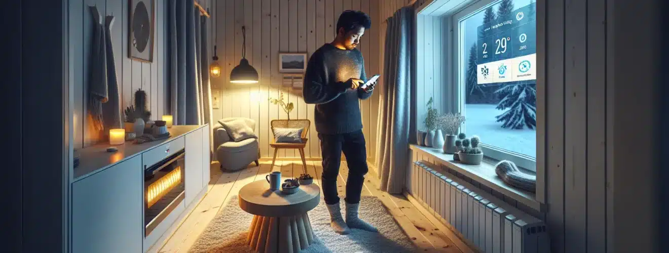 Norwegian homeowner uses smart controls and night ev charging during winter